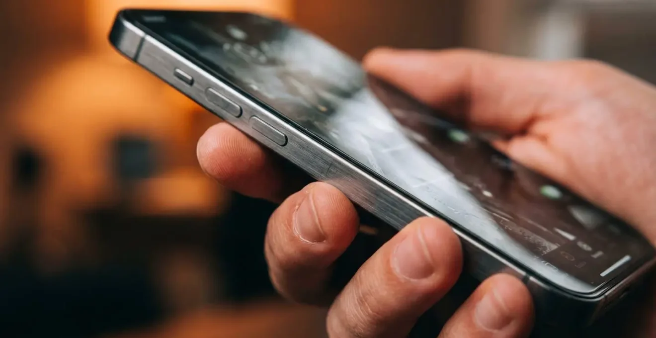 Hands holding smartphone displaying calendar with travel dates marked
